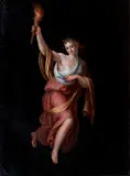 An Allegory of Dawn by Michelangelo Maestri, oil on laid paper, sold Feb 2016