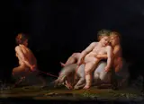 The Infant Silenus by Michelangelo Maestri, oil on laid paper, offered Feb 2016