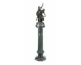Michel Clodion, bronze figural group on a Verde Antico pedestal, bronze