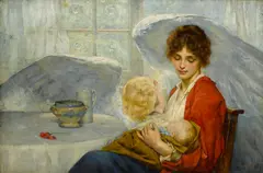 William Breakspeare, The Guardian Angel, oil on canvas