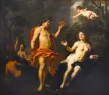 Bacchus and Ariadne by Augustin Terwesten, oil on canvas, sold Nov 2016