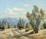 Among the Smoke Trees by Paul Grimm, oil on canvas board, sold Nov 2016