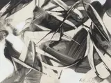 Karl Otto Götz, Sternsprung, 1992, Gouache und Deckweiß auf Papier, im Künstlerrahmen