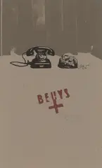 Joseph Beuys, Erdtelephon, 1978, Farbserigrafie auf Filzpappe