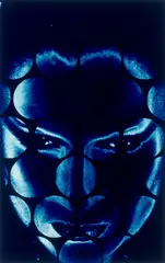 Katharina Sieverding, Edition IX (Blue), 1990, C-Print auf Kodak-Papier