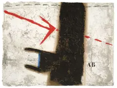 James Coignard, Jean Tortel. Au fond des pages, 1989, Original-Leinenkassette mit 10 Blatt Farbcarborundum-Radierung und Übermalung, davon 5 mit Collage, jeweils auf dickem Velin, und 10 Gedichten von Jean Tortel, jeweils auf Velin
