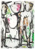 Ohne Titel by Markus Lüpertz, Mischtechnik auf gestrichenem Papier, sold Nov 2012