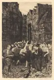 Käthe Kollwitz, Die Carmagnole, 1901, Radierung und Kaltnadel auf festem Papier