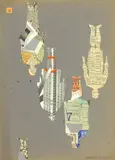 Karl Hermann Trinkaus, Frauen. 1920er Jahre, Collage und Gouache auf Papier