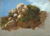 Deutsch & Dänisch, 1839, Felsen vor blauem Himmel, 1839, Öl auf Bütten