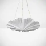 Jean-Michel Frank, Patelle hanging lamp, 1936, cast plaster, painted steel