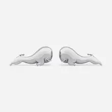 Rodeo Circus bookends, pair by Russel Wright, c.1930, chrome-plated brass, sold Mar 2024