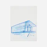 Tadao Ando, Architectural sketch (The Modern Art Museum of Fort Worth), 2002, colored pencil and ink on paper