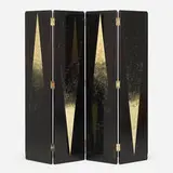 Léon Jallot, Four-panel folding screen, c. 1925, eggshell lacquer over wood
