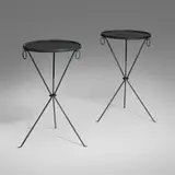 Jean-Michel Frank, Gueridons, pair, c. 1940, enameled iron