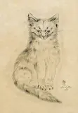 Messaline, pl. 15, from A Book of Cats (Buisson II.30.127) by Léonard-Tsuguharu Foujita, 1929, Collotype on Arches paper, sold Nov 2016