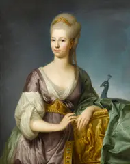 Anton von Maron, A portrait of a noblewoman as Juno, oil on canvas