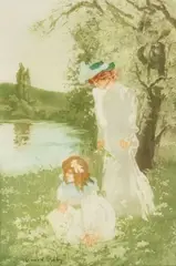 Avril (C. 9) by Manuel Robbe, c. 1906, Aquatint and etching in colors on Japanese paper, offered Nov 2016