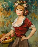 Marcel Dyf, Claudine aux fruits, 1965, oil on canvas