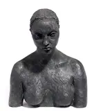 Jacob Epstein, First Portrait of Louise, 1932, bronze with green patina