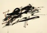 Peter Brüning, Abstrakte Komposition, 1958, Tuschpinsel und Bister auf Papier. x 85 cm (33 ½ in.)