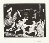 Pablo Picasso, Cape et épée: Pour suite. I, 1968, Aquatinta und Reservage auf Velin