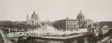 Panorama vom Dach der Kommandatur, Unter den Linden, Ecke Schinkelplatz by Waldemar Franz Hermann Titzenthaler, 1900, Vintage. Silbergelatineabzug. Negativmontage, sold Nov 2012