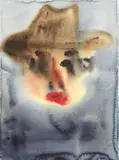 Rainer Fetting, Nelson Woo, 1989, Aquarell auf festem Velin