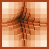 Jean-Pierre Yvaral, Pyramidale Ocre Positif, 1974, Öl auf Leinwand auf Karton