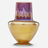 Purple and gold Favrile Tel-el-Amarna vase by Tiffany Studios, sold Jan 2019
