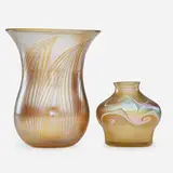 Small gold Favrile vase by Tiffany Studios, sold Jan 2019