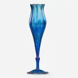 Tall blue Favrile vase by Tiffany Studios, sold Jan 2019