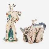 Untitled figural teapot and sculpture of a woman by Akio Takamori, Japan/USA, sold Sep 2018
