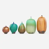 Five stoneware Feelies by Rose and Erni Cabat, sold Sep 2018