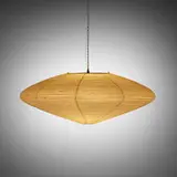 Akari light sculpture, model 15A by Isamu Noguchi, washi paper, bamboo, sold Mar 2024