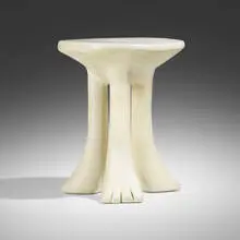 African table by John Dickinson, c. 1975, painted plaster, sold Mar 2024