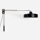Gino Sarfatti, Adjustable wall lamp, model 194/N, 1950, enameled aluminum, chrome-plated steel