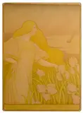 Paul Berthon, Société des Amis des Arts de la Manche (Femme aux Iris) (A. 11), 1899, Lithograph in colors on wove paper