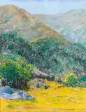 William Alexander Griffith, Laguna Landscape, 1924, pastel on canvasboard