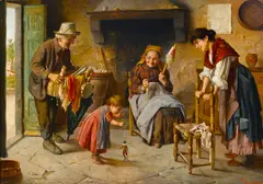 Rodolfo Agresti, The Little Puppeteer, oil on canvas