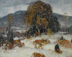 Frank Swift Chase, Winter landscape, oil on canvas