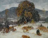 Winter landscape by Frank Swift Chase, oil on canvas, sold Nov 2016
