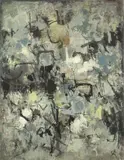 Ohne Titel by Rolf Cavael, Öl auf Leinwand, sold May 2013