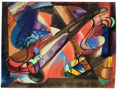 Ohne Titel by Peter Röhl, 1920, Aquarell und Tusche auf Papier, sold May 2013