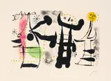 Joan Miró, Les Philosophes II, 1958, Farbaquatinta auf Rives-Velin