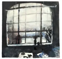 Abend by Klaus Fußmann, 1984, Aquarell, Deckweiß und Tuschpinsel auf Velin, sold May 2013
