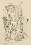 Löwenpaar by Max Beckmann, 1921, Lithographie auf Bütten, sold May 2013