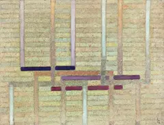 Fritz Levedag, Drei dunkle Linien, 1936, Öl auf Leinwand