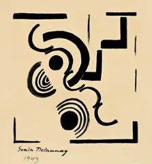 Komposition by Sonia Delaunay, 1943, Gouache auf Van-Gelder-Velin, sold May 2011