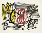 Roy Lichtenstein, Red and Yellow Apple, 1983, Farbholzschnitt auf Japan